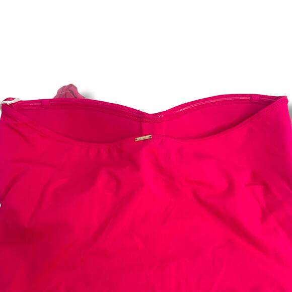 NEW Anne Cole Hot Pink Tankini Swim Top Size Large Halter Bandeau Strapless NWT - Picture 7 of 10